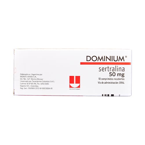 DOMINIUM 50 MG X 10  COMP (SERTRALINA) (SERTRALINA)