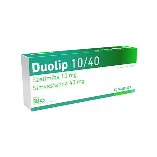 DUOLIP 40/10 CAJA X 30 TAB (EZETIMIBA+SIMVASTATINA)