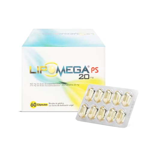 LIPOMEGA 20 MG CAJA X 60 CAP (ACIDOS OMEGA 3+ATORVASTATINA)