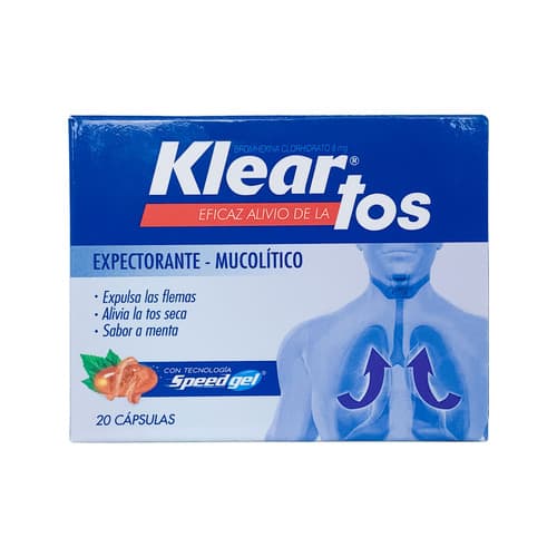 KLEAR TOS 8 MG X 20 CAP (BROMHEXINA)