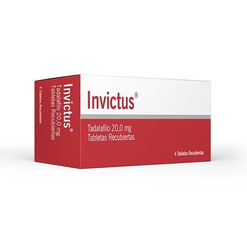 INVICTUS 20 MG CAJA X 4 TAB (TADALAFILO)