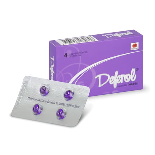 DEFEROL 14000 UI CAJA X 4 CAP (COLECALCIFEROL (VITAMINA D3))
