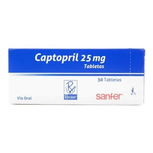 CAPTOPRIL 25 MG CAJA X 30 TAB (CAPTOPRIL)