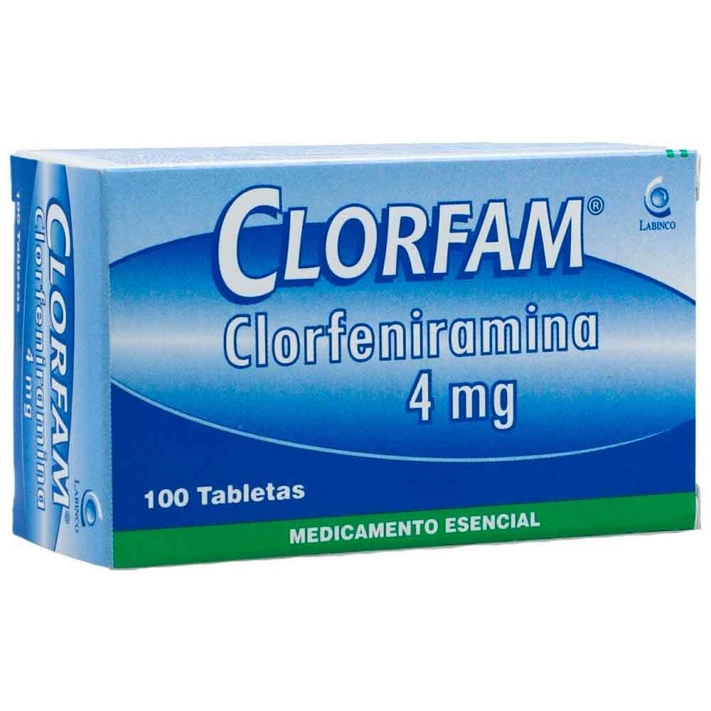 CLORFAM 4 MG CAJA X 100 TAB (CLORFENIRAMINA)