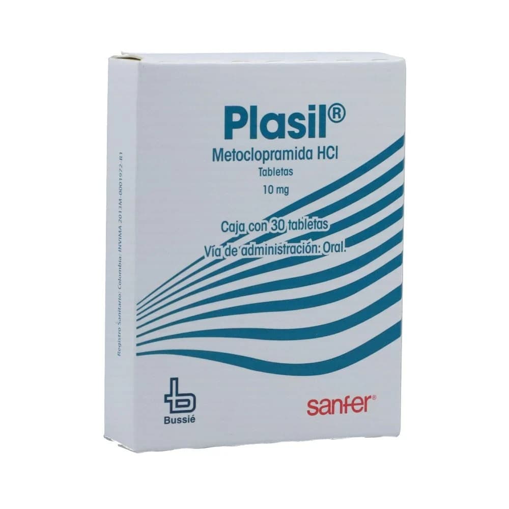 PLASIL 10 MG CAJA X 30 TAB (METOCLOPRAMIDA)