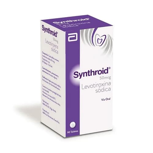 SYNTHROID 50 mcg CJA X 90 TAB (LEVOTIROXINA)