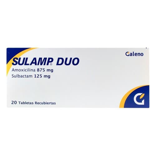 SULAMP DUO CAJA X 20 TAB (AMOXICILINA+SULBACTAM)