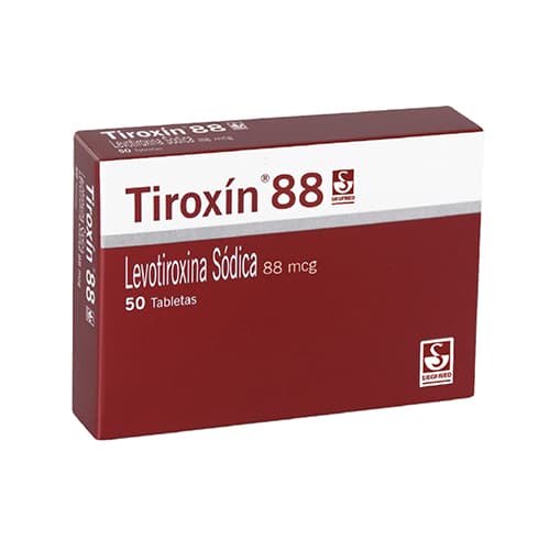 TIROXIN 88 MCG CAJA X 50 TAB (LEVOTIROXINA)
