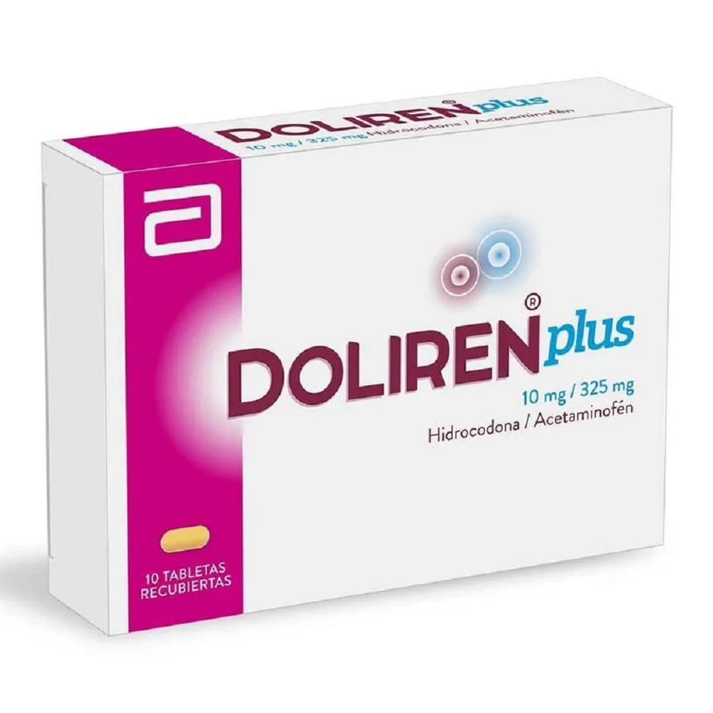 DOLIREN PLUS CAJA X 10 TAB (ACETAMINOFEN+HIDROCODONA)