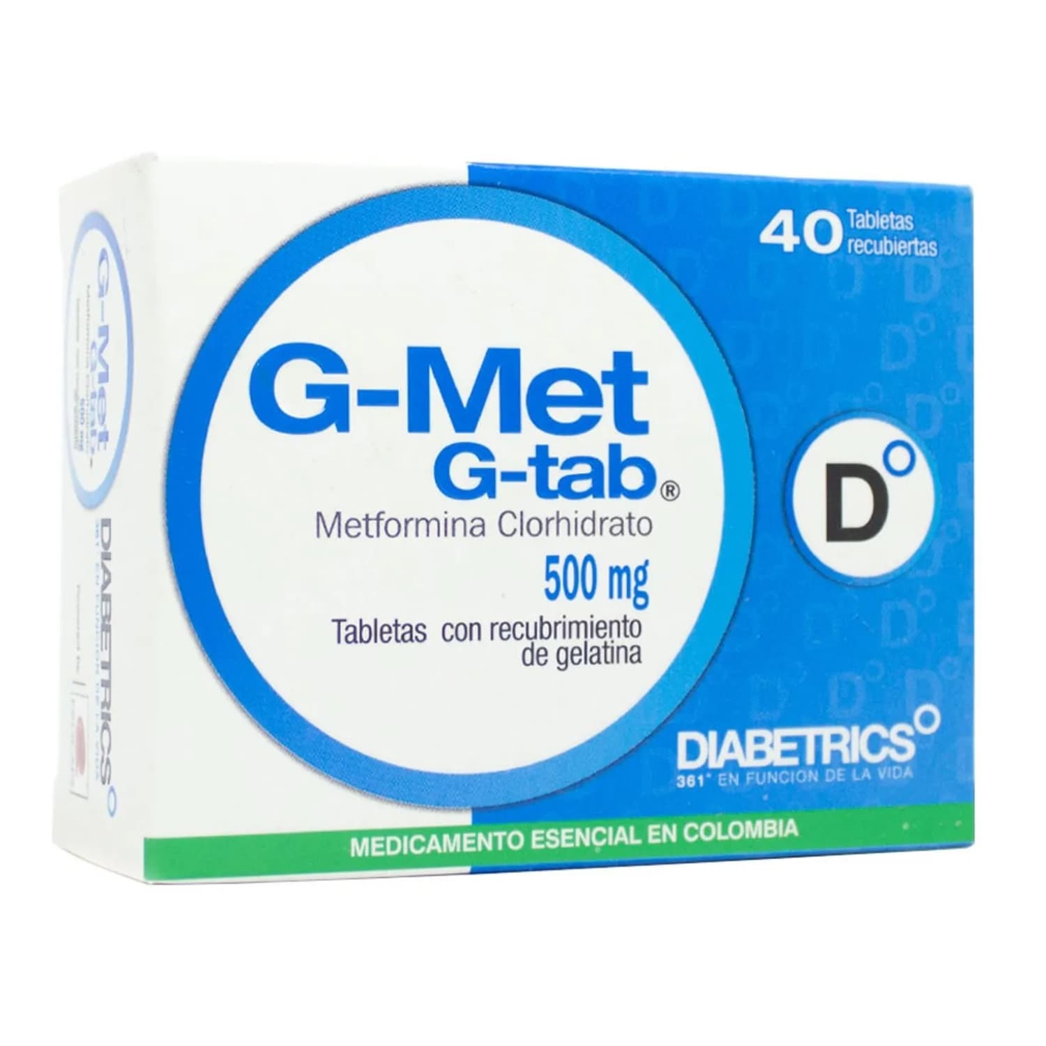 G-MET 500 MG CJA X 40 TAB (METFORMINA)