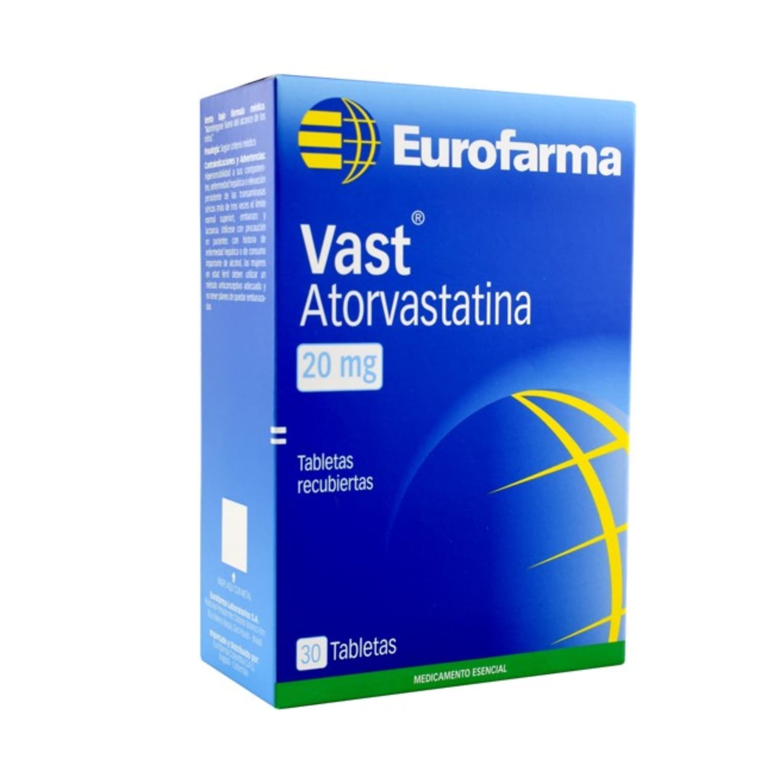 VAST 20 MG CAJA X 30 TAB (ATORVASTATINA)
