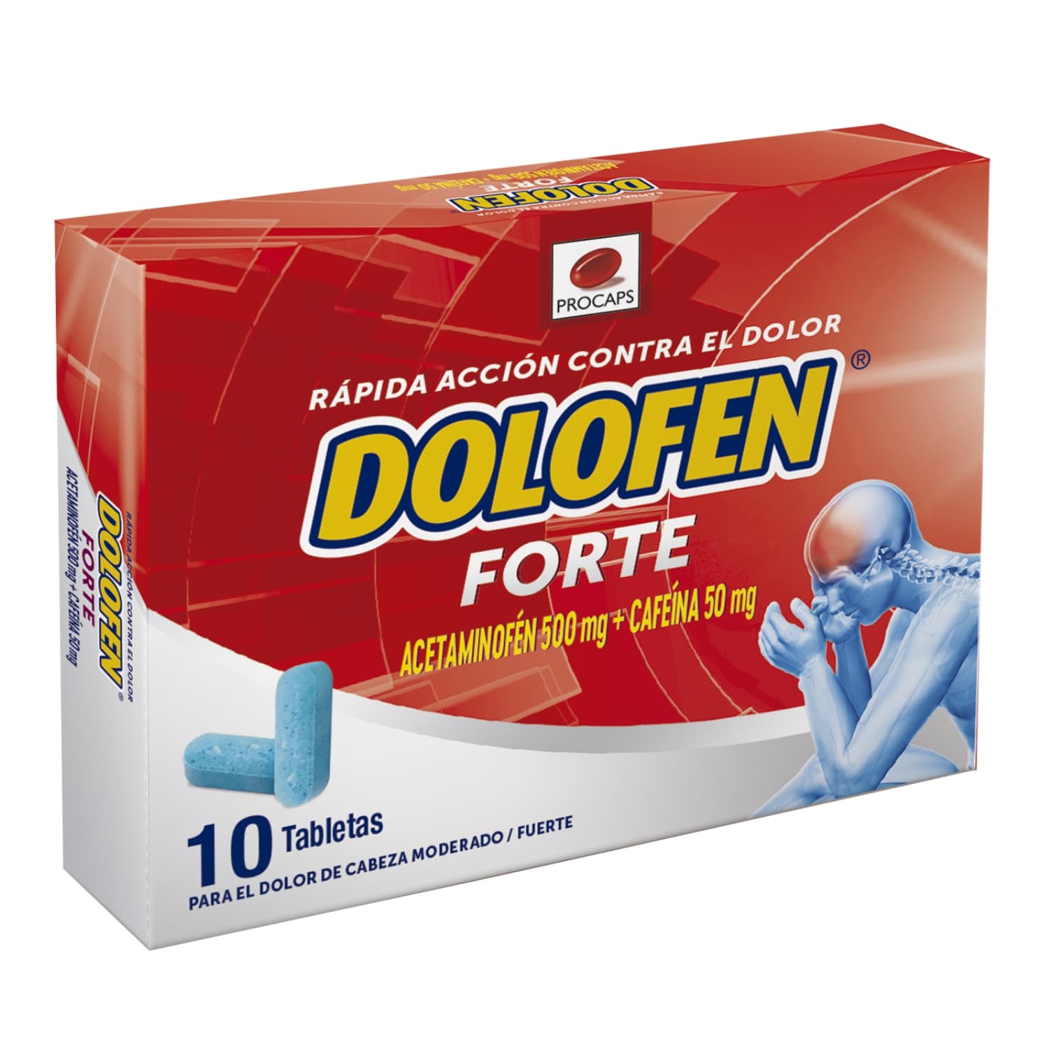 DOLOFEN FORTE CAJA X 10 TAB (ACETAMINOFEN+CAFEINA)
