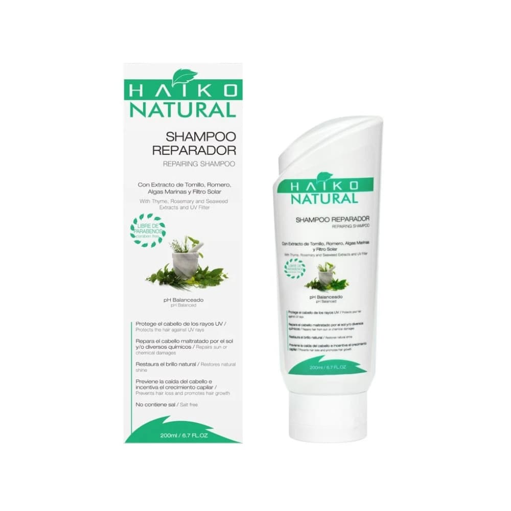 SHAMPOO REPARA -ANTIACAÍDA HAIKO 200 ML. CAJA