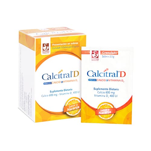 CALCITRAL D 600 MG/400 UI CAJA X 15 SOB (SUPLEMENTOS DE CALCIO)