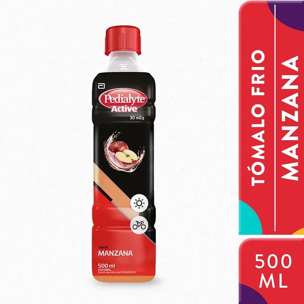 PEDIALYTE 30 MEQ CON ZINC MANZANA X 500 ML (SALES REHIDRATACION ORAL+ZINC)