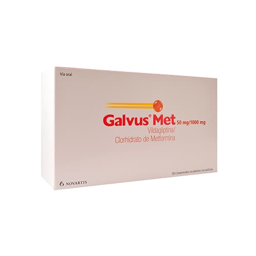 GALVUS MET 50/1000 MG CAJA X 28 COM (METFORMINA+VILDAGLIPTINA)