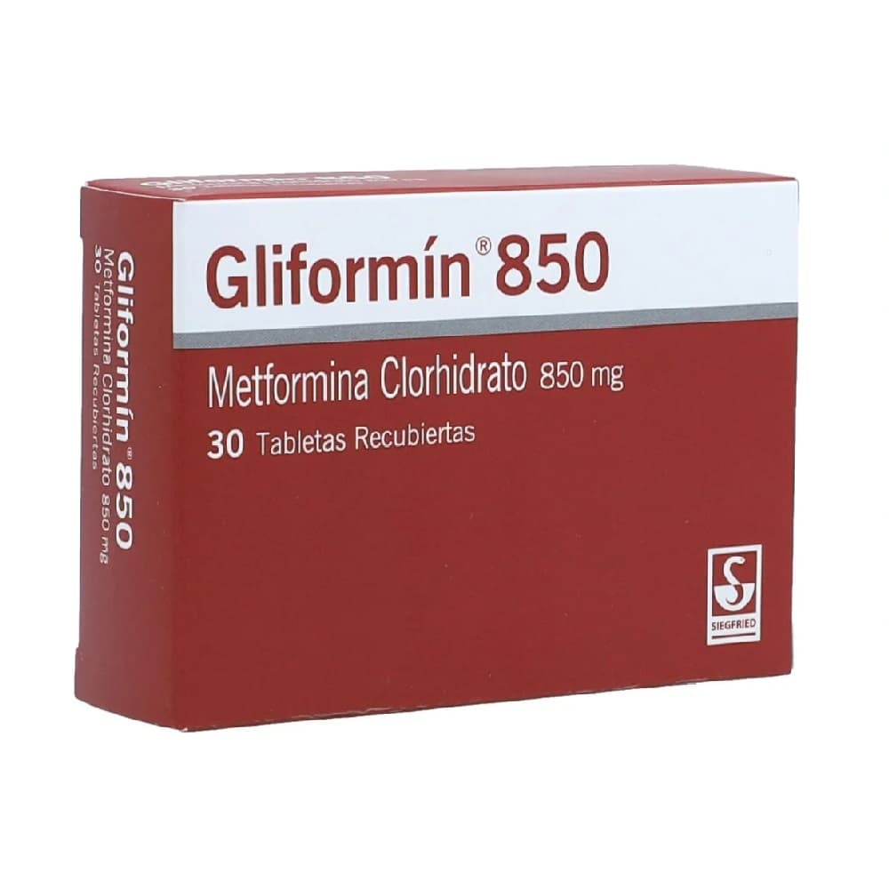GLIFORMIN 850 MG CAJA X 30 TAB (METFORMINA)