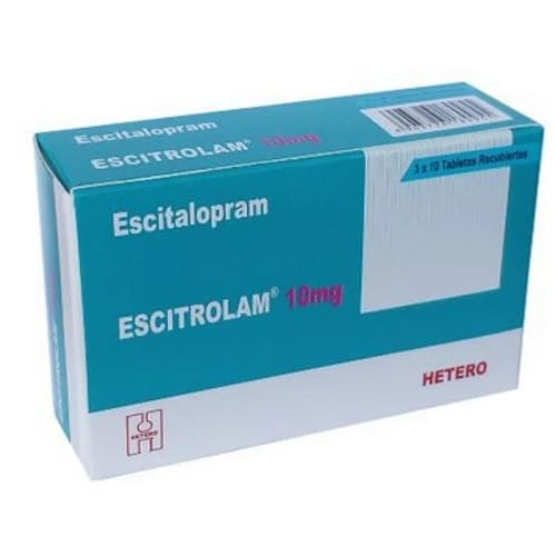 ESCITROLAM ECITALOPRAM 10 MG CAJA X 30 TAB (ESCITALOPRAM)