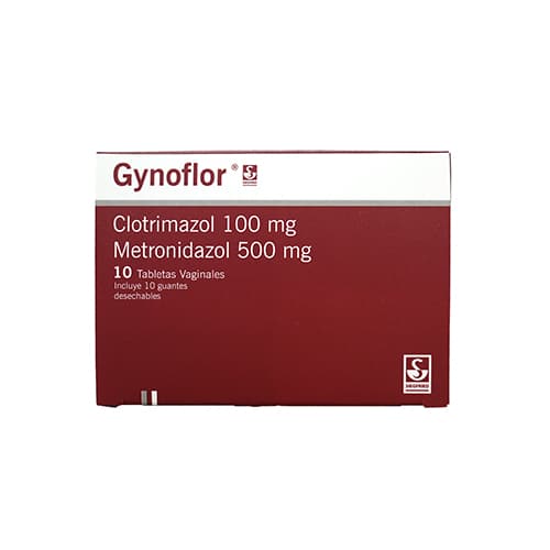 GYNOFLOR 100/500 MG CAJA X 10 TAB (CLOTRIMAZOL+METRONIDAZOL)