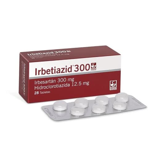 IRBETIAZID 300 MG CAJA X 28 COM (HIDROCLOROTIAZIDA+IRBESARTAN)