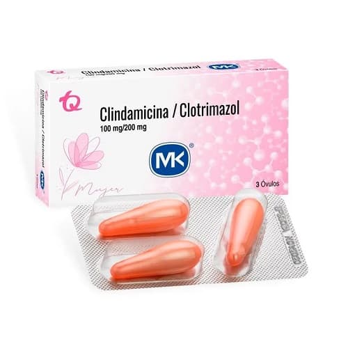 CLINDAMICINA 100MG + CLOTRIMAZOL 200MG MK CJA X 3 OVULOS VAGINALES (CLINDAMICINA+CLOTRIMAZOL)