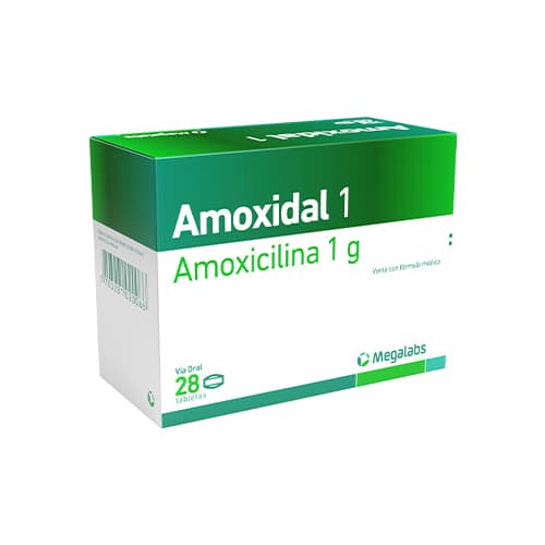 AMOXIDAL 1 GR CJA X 28 TAB CAJA X 28 TAB (AMOXICILINA)