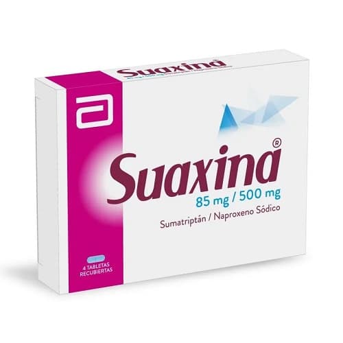 SUAXINA 85/500 MG CAJA X 4 TAB (NAPROXENO+SUMATRIPTAN)