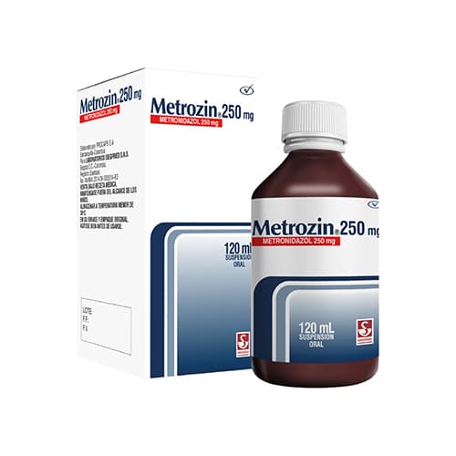 METROZIN 250 MG SUSPENSION FRASCO X 120 ML (METRONIDAZOL)