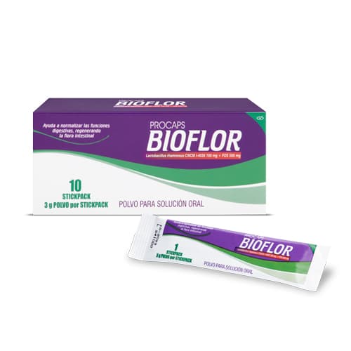BIOFLOR POLVO CAJA X 10 SOBRES (PROBIOTICOS Y PREBIOTICOS)