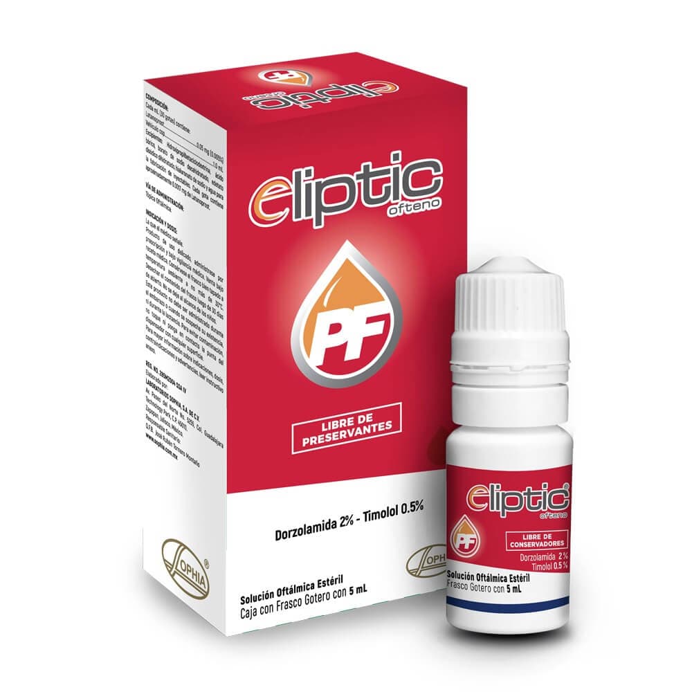 ELIPTIC OFTENO PF FRASCO X 5 ML (DORZOLAMIDA+TIMOLOL)