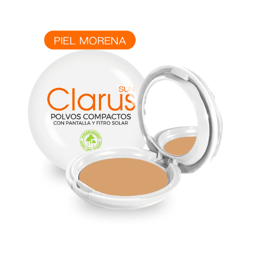 CLARUS POLVO COMPACTO MINERAL TONO MORENO CAJA X 12 GR