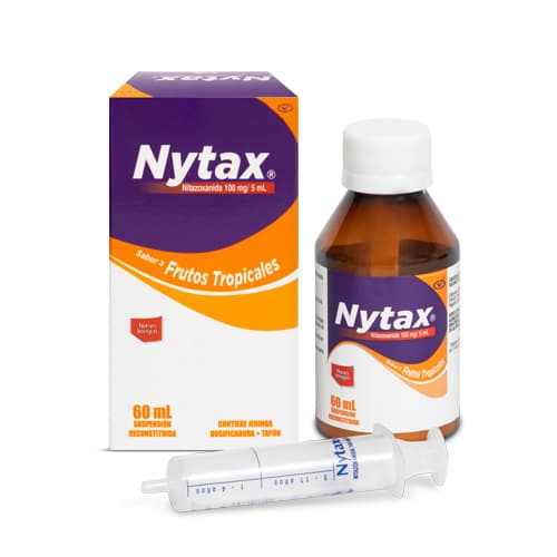 NYTAX 100 MG/5 ML SUSPENSION FRASCO X 60 ML (NITAZOXANIDA)