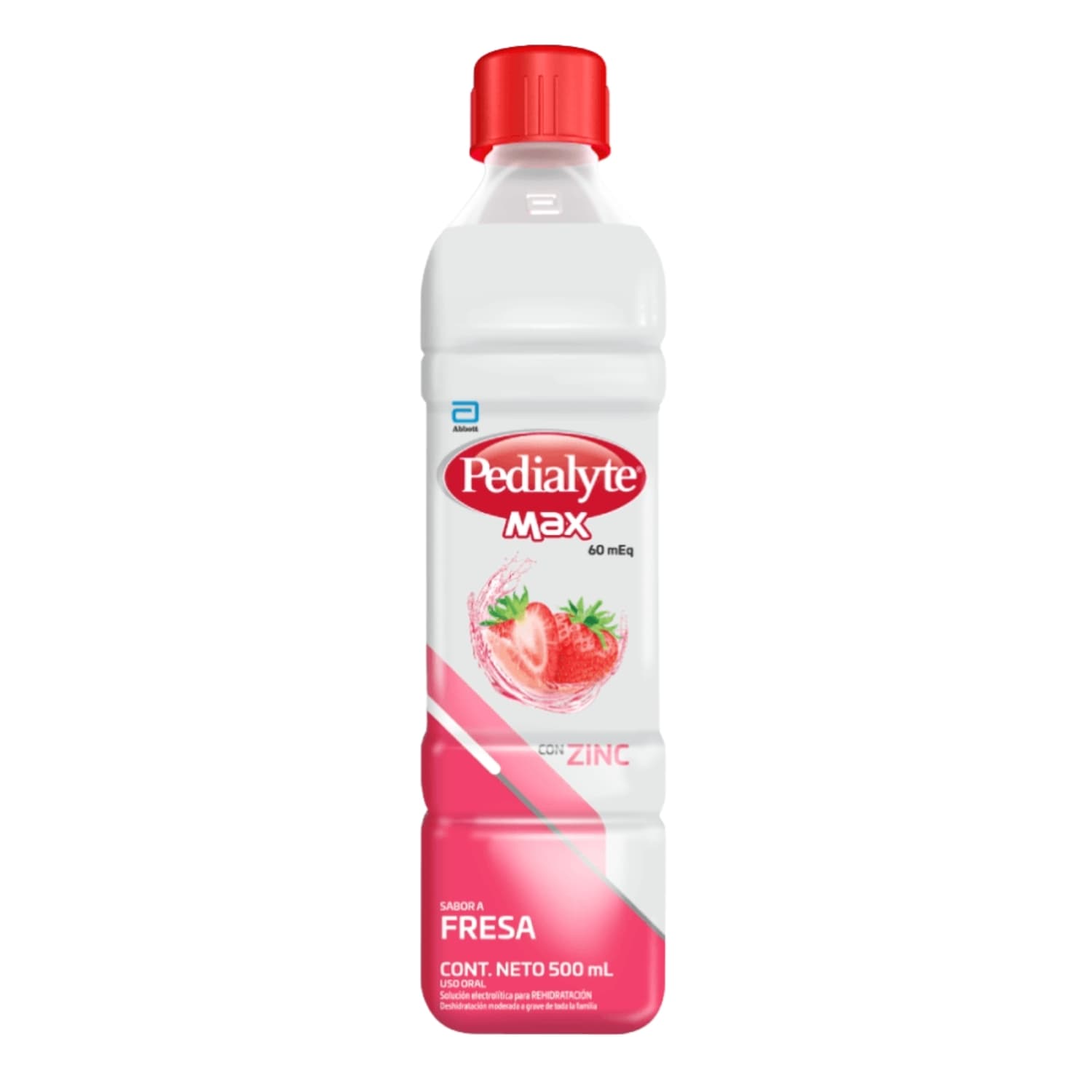 PEDIALYTE MAX ZINC 60 MEQ FRESA X500 MLS (LACTATO DE SODIO)