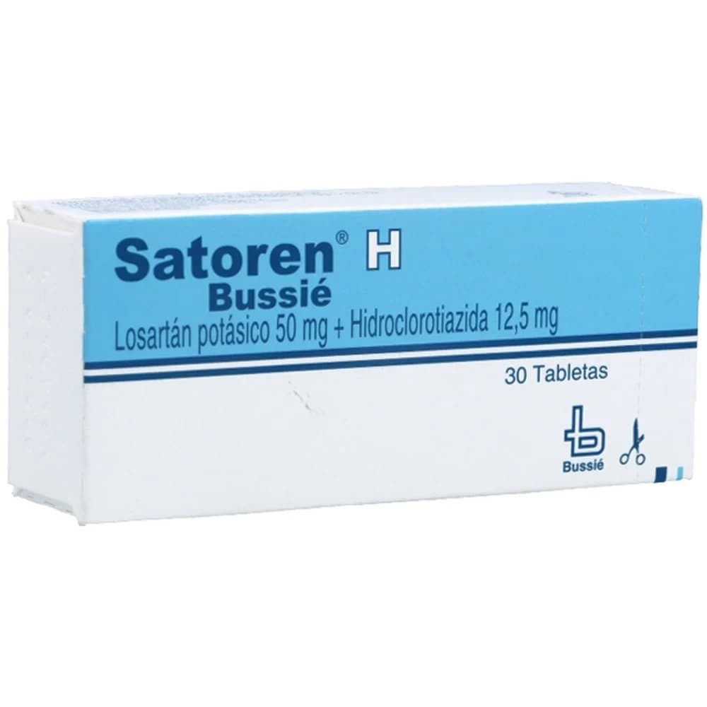 SATOREN H 50 MG/12,5 MG CAJA X 30 TAB (HIDROCLOROTIAZIDA+LOSARTAN)