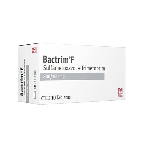 BACTRIM F 800/160 MG CAJA X 10 TAB (SULFAMETOXAZOL+TRIMETOPRIM)