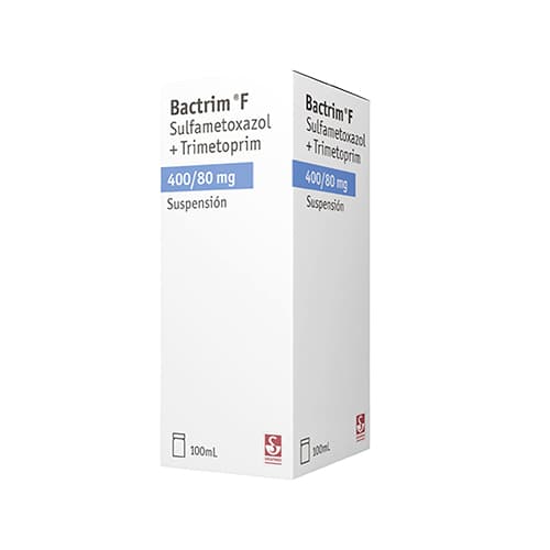 BACTRIM F 400/80 MG SUSPENSION FRASCO X 100 ML (SULFAMETOXAZOL+TRIMETOPRIM)