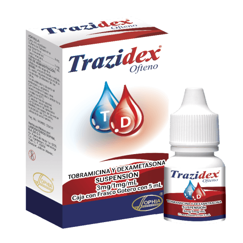 TRAZIDEX OFTENO FRASCO X 5 ML (DEXAMETASONA+TOBRAMICINA)