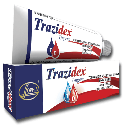 TRAZIDEX UNGENA TUBO X 3.5 GR (DEXAMETASONA+TOBRAMICINA)