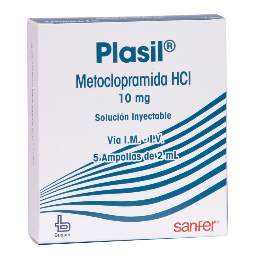 PLASIL INYECTABLE CAJA X 5 AMP (METOCLOPRAMIDA)