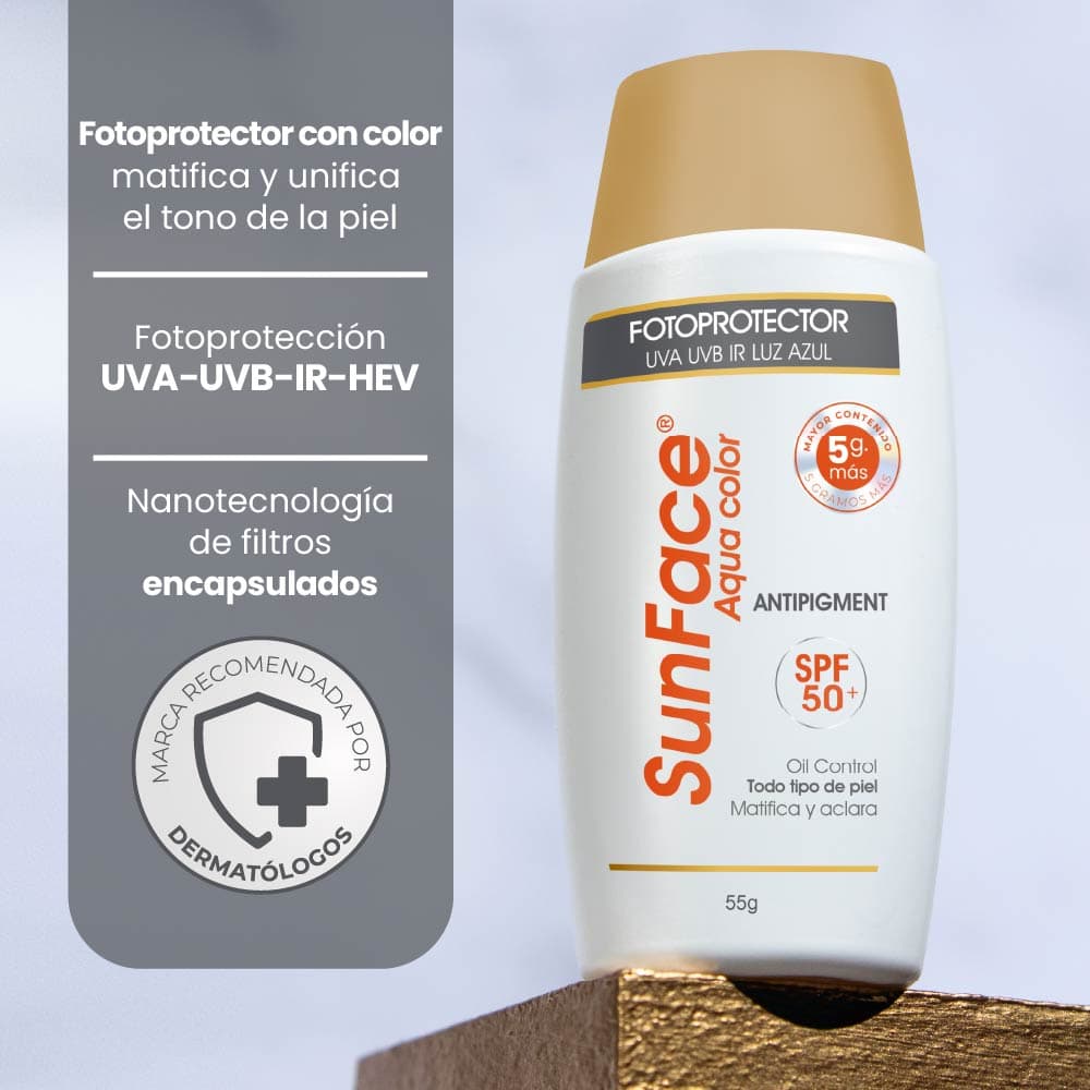 SUNFACE AQUA COLOR SPF 50+ FCO X 55GR (PROTECTOR SOLAR PARA ADULTOS)