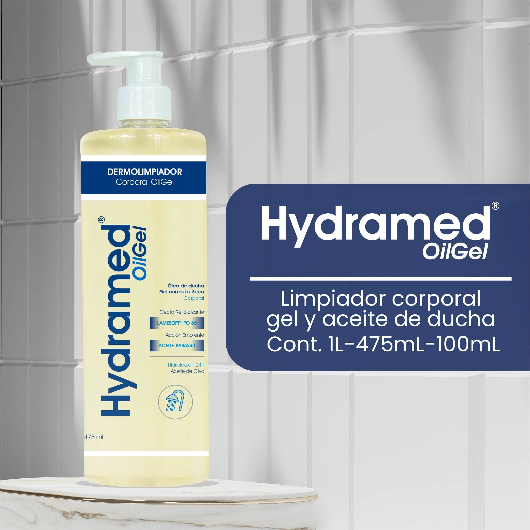 HYDRAMED OIL GEL FRASCO X 475 ML