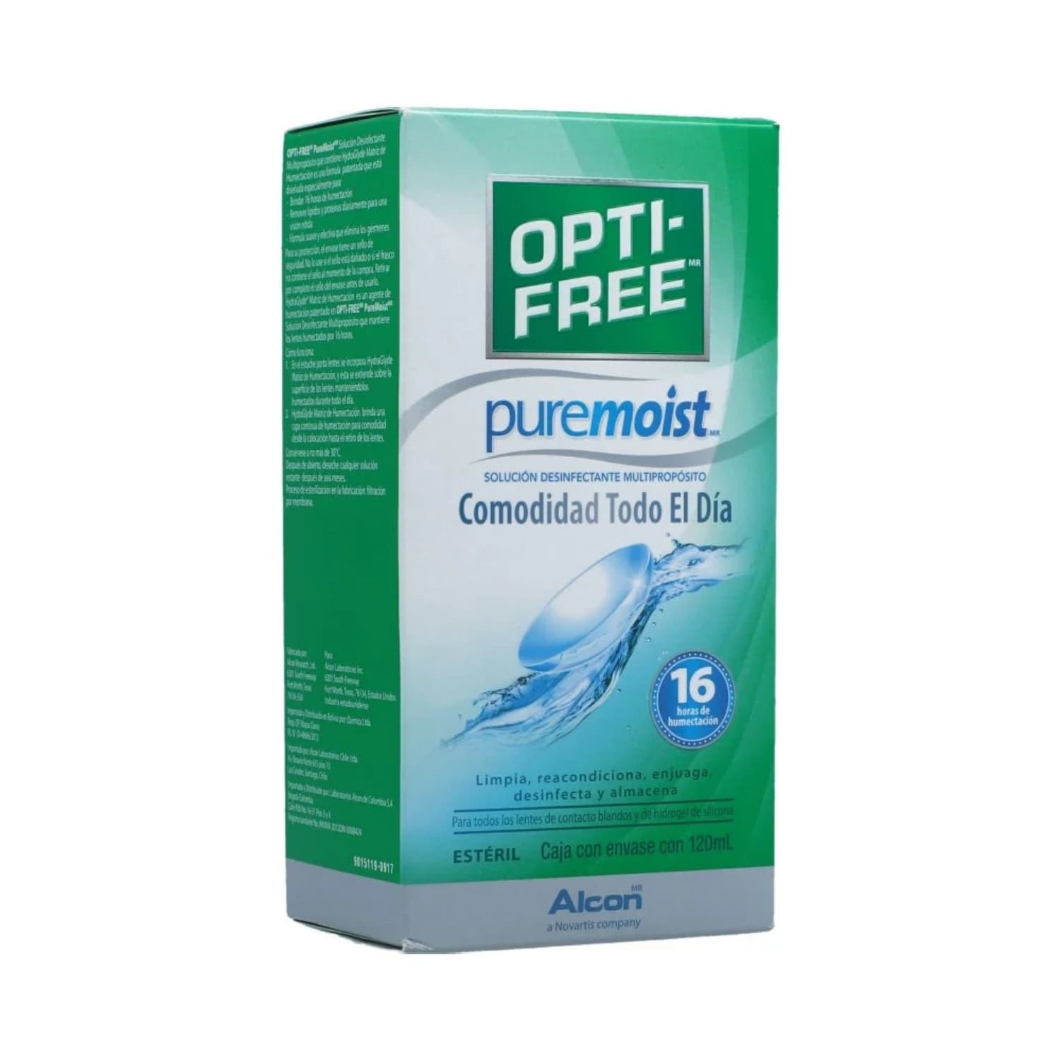 OPTI FREE PUREMOIST SOLUCION DESINFECTANTE MULTIPROPOSITO FRASCO X 120 ML (MULTISOLUCIONES)