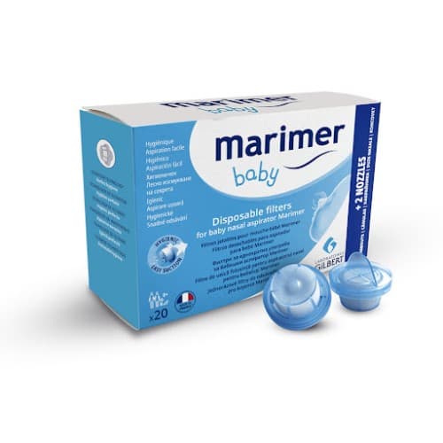 MARIMER ASPIRADOR NASAL REPUESTO FILTRO CAJA X 20 FIL +2 BOQ