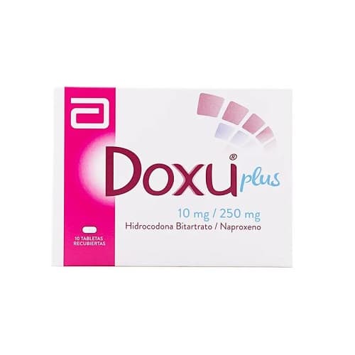 DOXU PLUS 10/250 MG CAJA X 20 TAB (HIDROCODONA+NAPROXENO)