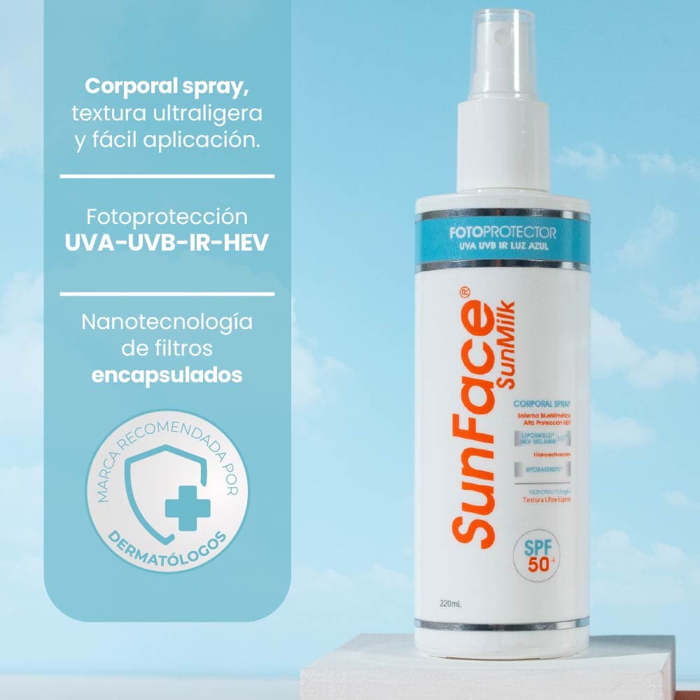 SUNFACE SUNMILK SPF50+ FRASCO X 220 ML (PROTECTOR SOLAR PARA ADULTOS)