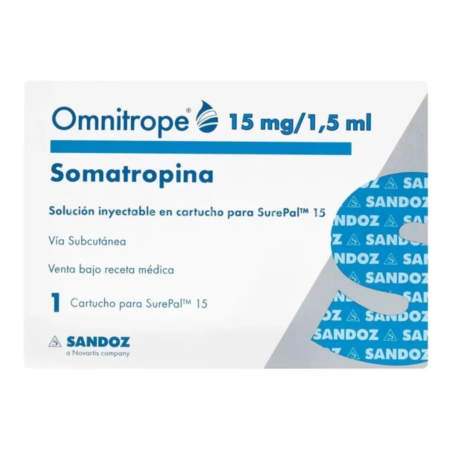 OMNITROPE 15MG/1.5ML CAJA X 1 CARTUCHO (SOMATROPINA)