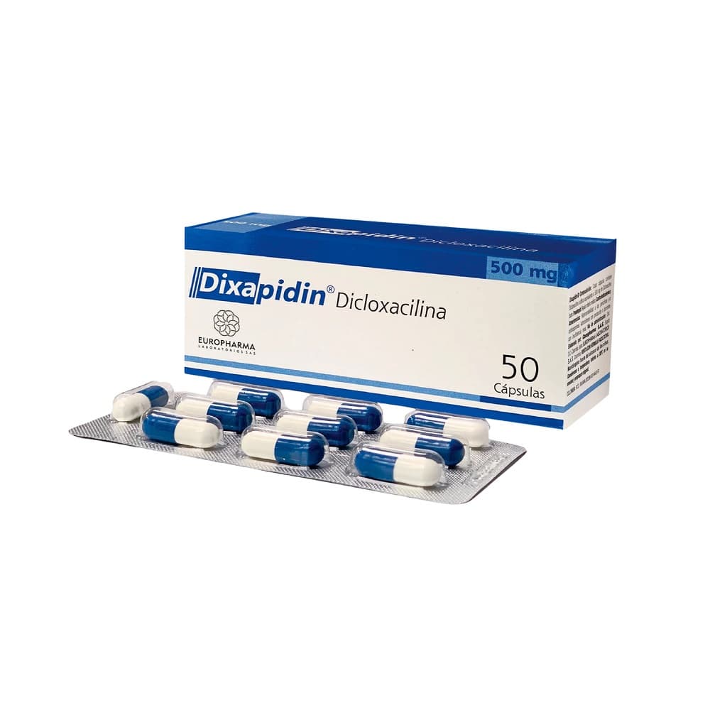 DIXAPIDIN 500mg CAJA X 50 CAPS (DICLOXACILINA)