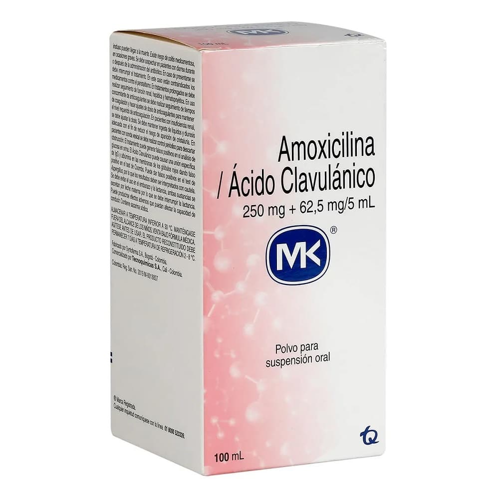 AMOXICILIN250MG + A.CLAV62.5MG FCOX100 ML (AMOXICILINA+CLAVULANICO ACIDO)