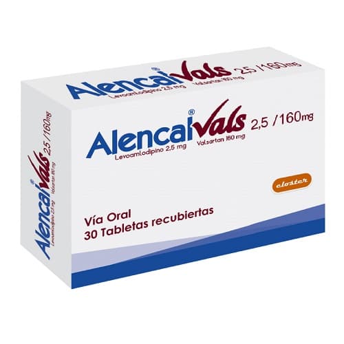 ALENCAL VALS 2.5 MG/160 MG CAJA X 30 TAB (LEVOAMLODIPINO+VALSARTAN)
