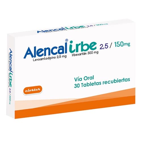 ALENCAL IRBE 2.5 MG/150 MG CAJA X 30 TAB (IRBESARTAN+LEVOAMLODIPINO)